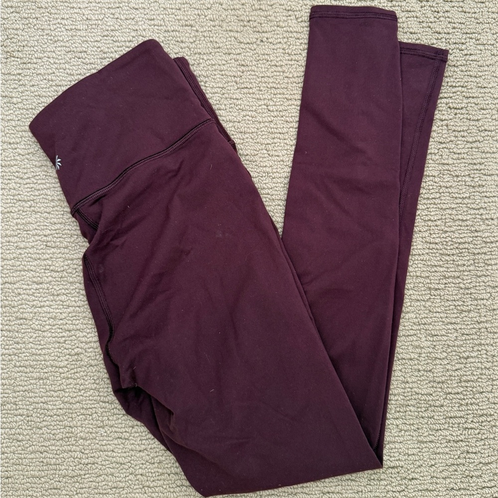 Athleta Maroon Leggings, size Small